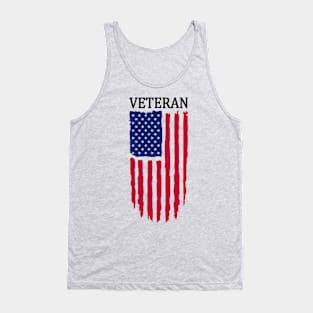 Veteran Distressed Flag Design Tank Top